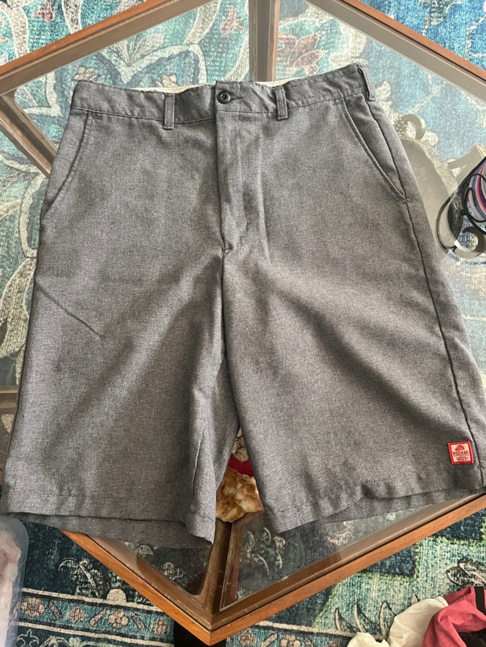 Vans Men's Charcoal Gray Flat Front Shorts